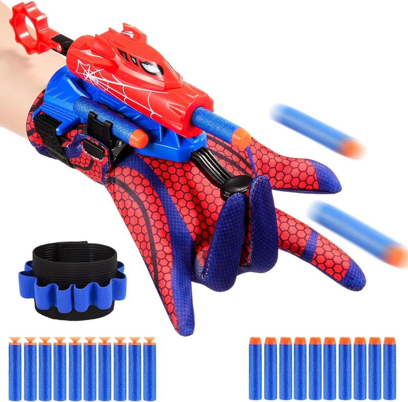 Kids' Web Shooter Toy with Glove Launcher for Ages 5-12