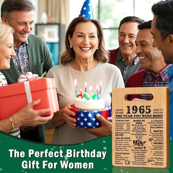 1965 Cutting Board for 60th Birthday - Unique Gift for Him/Her