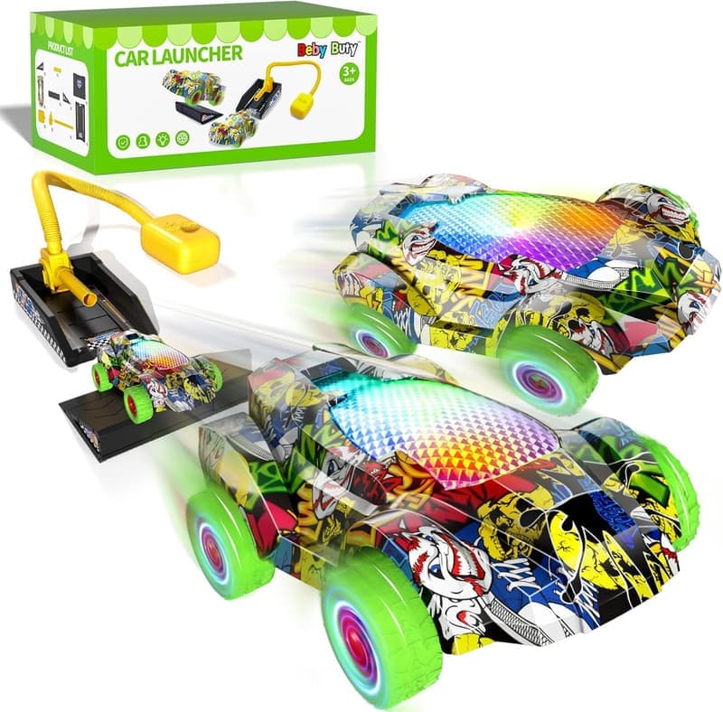 Outdoor Car Launcher Toy for Boys Ages 3-6