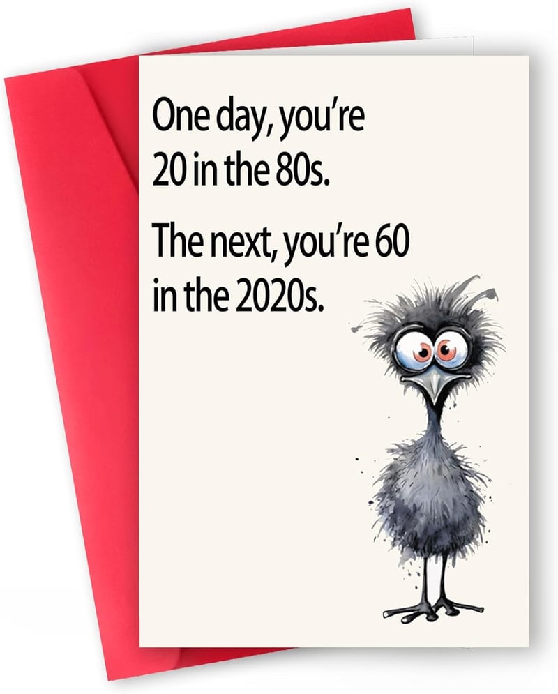 60th Birthday Card - Hilarious Gift for Him or Her
