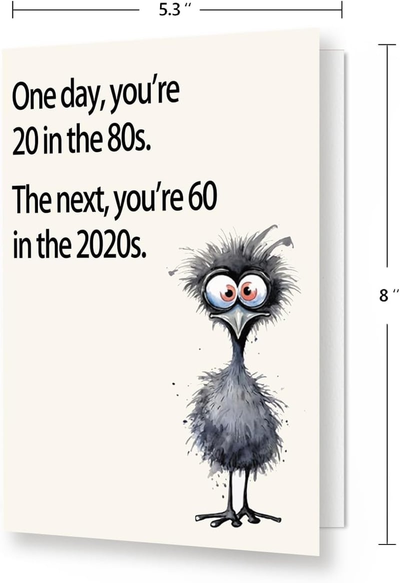 60th Birthday Card - Hilarious Gift for Him or Her