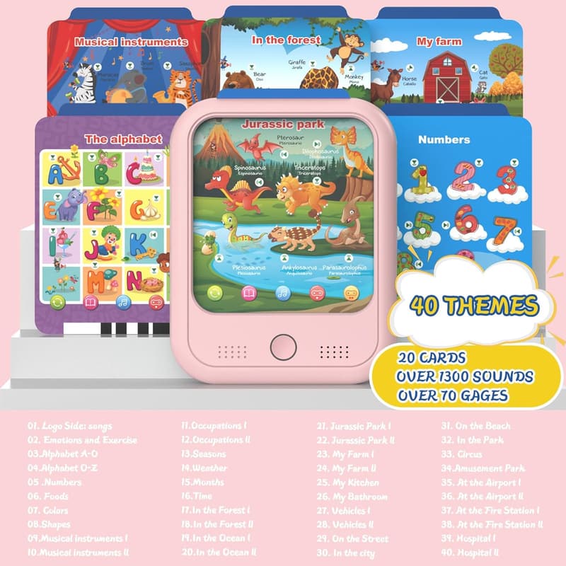 Educational Learning Tablet for Kids - Interactive Alphabet, Colors & Numbers Toy for Ages 2-6
