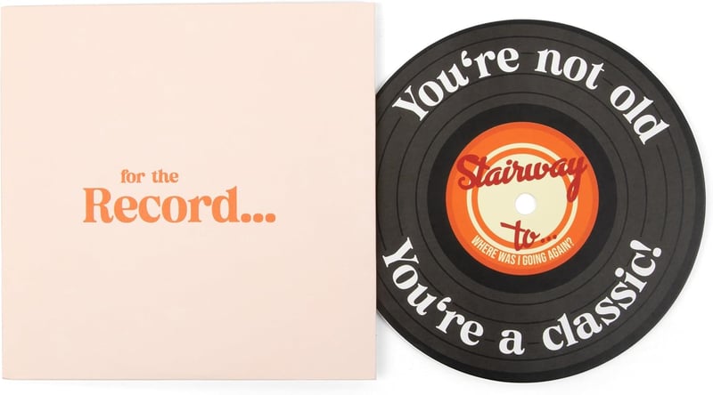 Vinyl Birthday Card for Milestone Birthdays - Unisex Gift