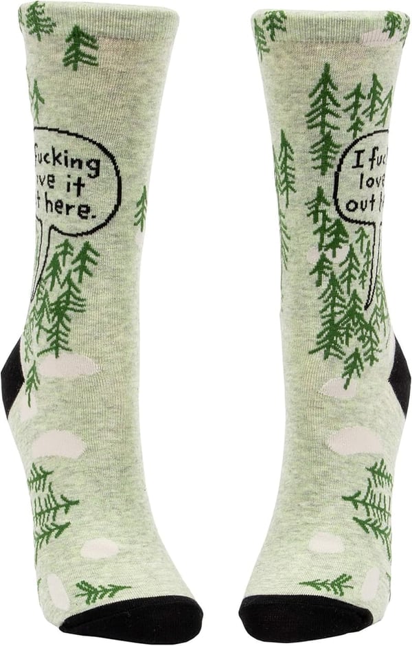 Blue Q Women's Novelty Crew Socks (Size 5-10)