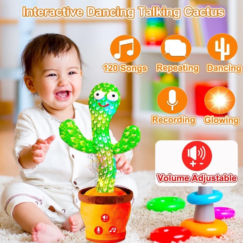 Interactive Dancing Cactus Toy for Babies - Volume Adjustable