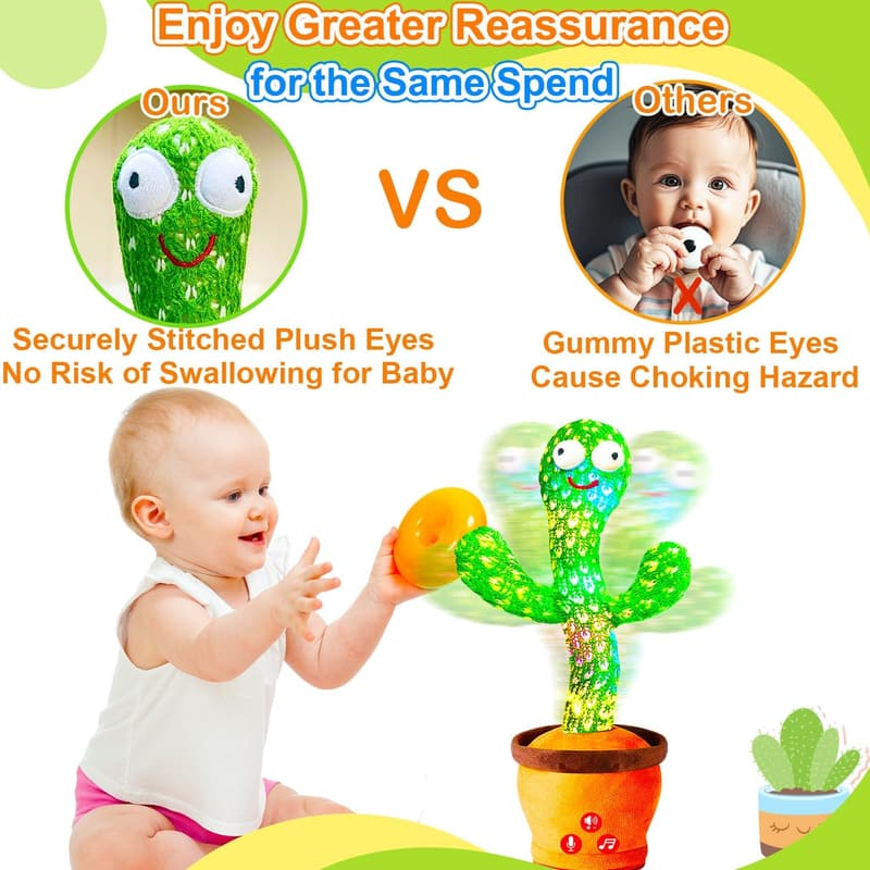 Interactive Dancing Cactus Toy for Babies - Volume Adjustable