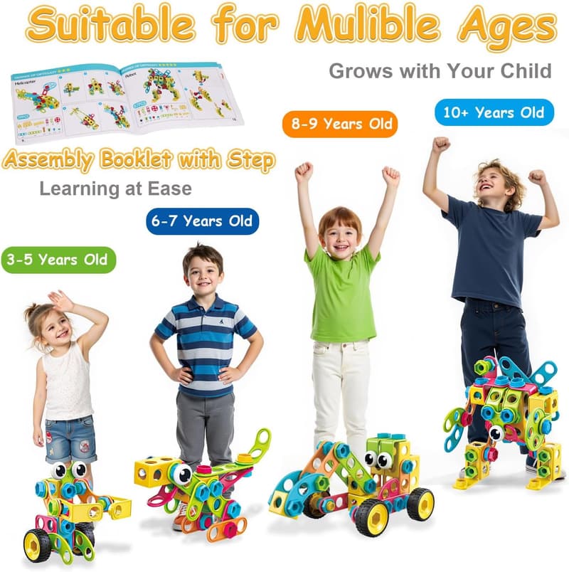 Educational Building Blocks STEM Toys for Kids Age 3+