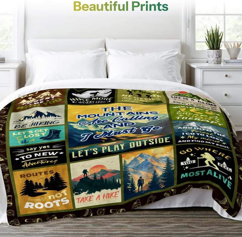 Hiking Blanket for Outdoor Enthusiasts - 40x50 in Warm Throw