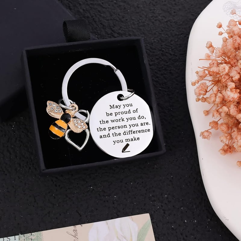 Cute Bee Keychain for Graduation & Birthday Gifts
