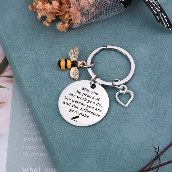 Cute Bee Keychain for Graduation & Birthday Gifts