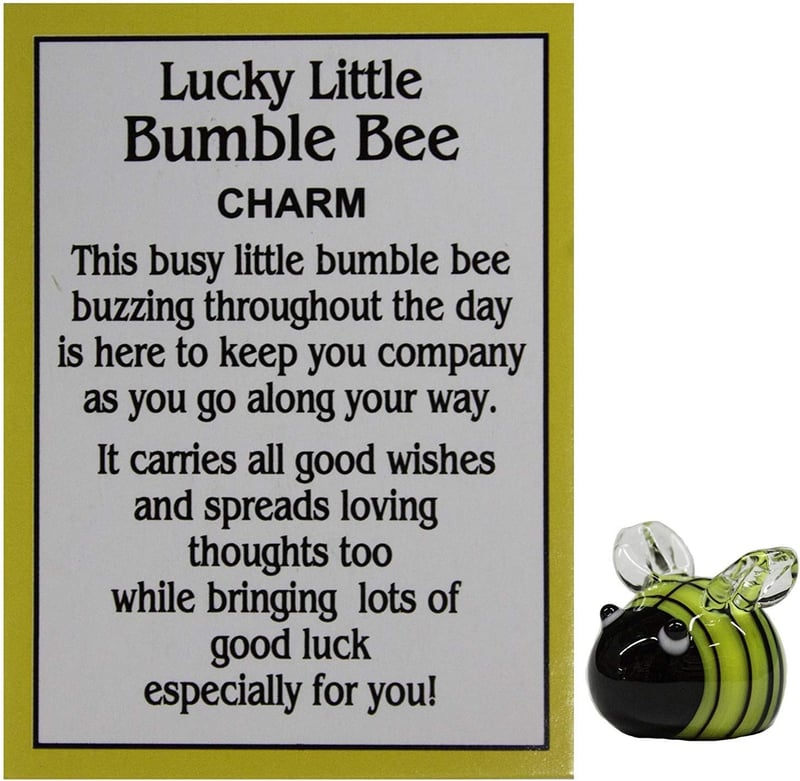 Ganz Lucky Bumble Bee Charm with Story Card - Yellow