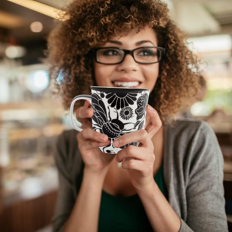Boho Bee Ceramic Mug - 16 oz for Coffee and Tea