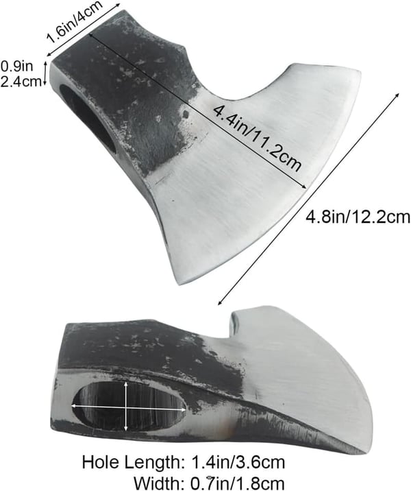 High Carbon Steel Viking Axe Head for Bushcraft & Camping