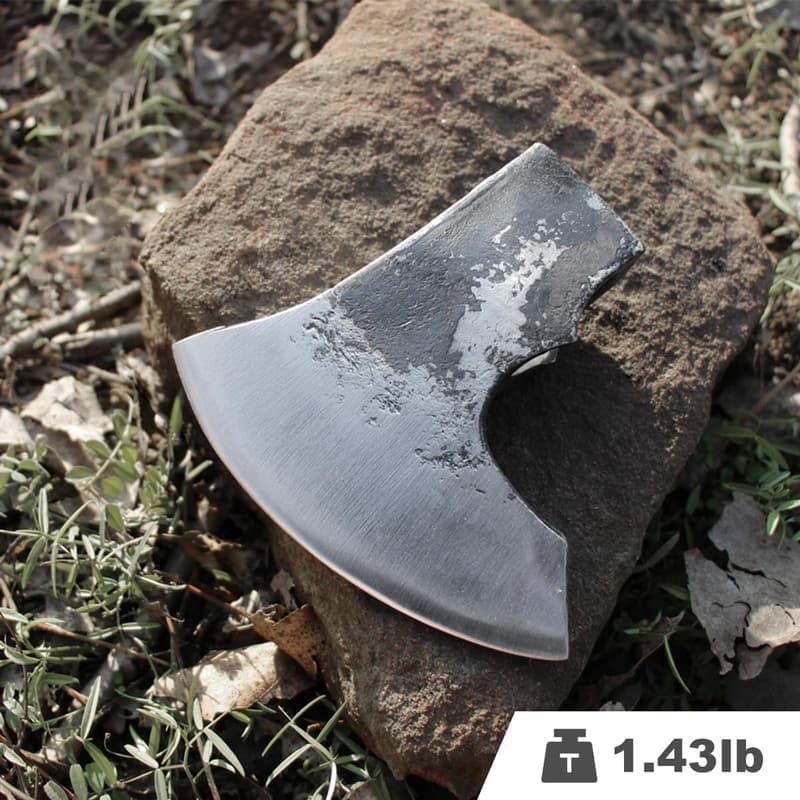 High Carbon Steel Viking Axe Head for Bushcraft & Camping