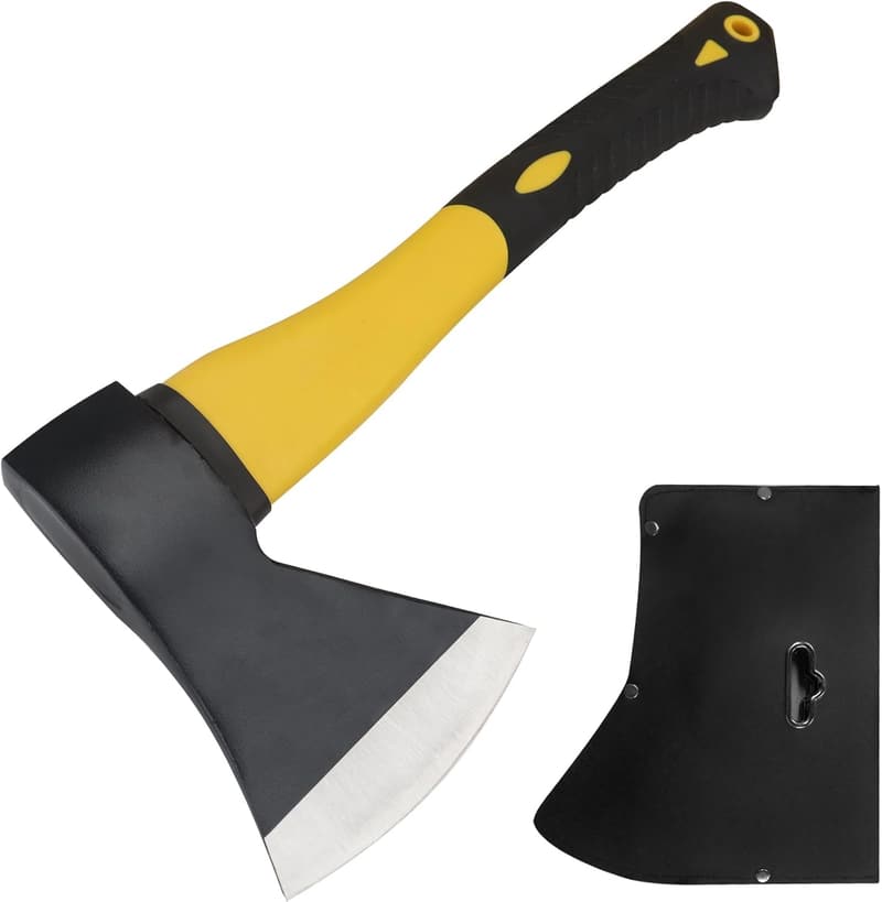 Camping Hatchet with Sheath - Outdoor Chopping Axe for Wood Splitting