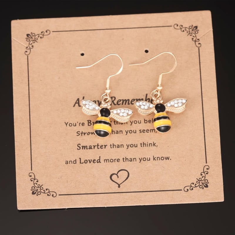 Gold Bumblebee Earrings for Women - Unique Gifts