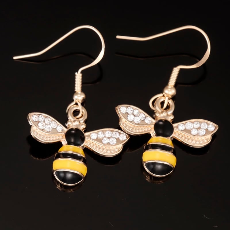 Gold Bumblebee Earrings for Women - Unique Gifts
