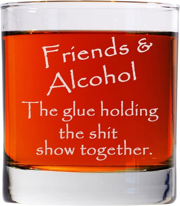 Engraved Whiskey Glass - 