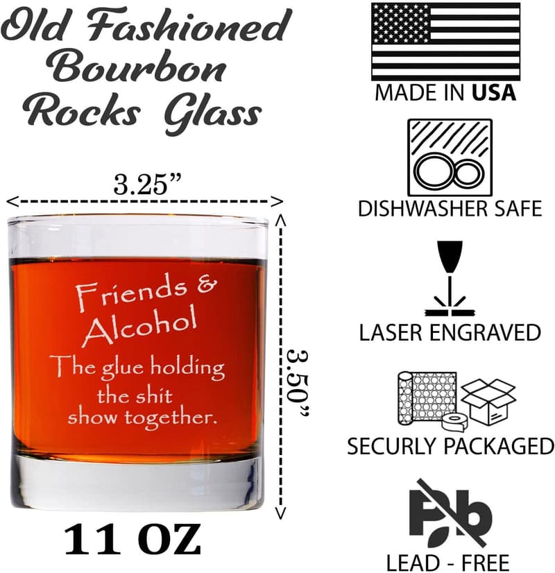 Engraved Whiskey Glass - 