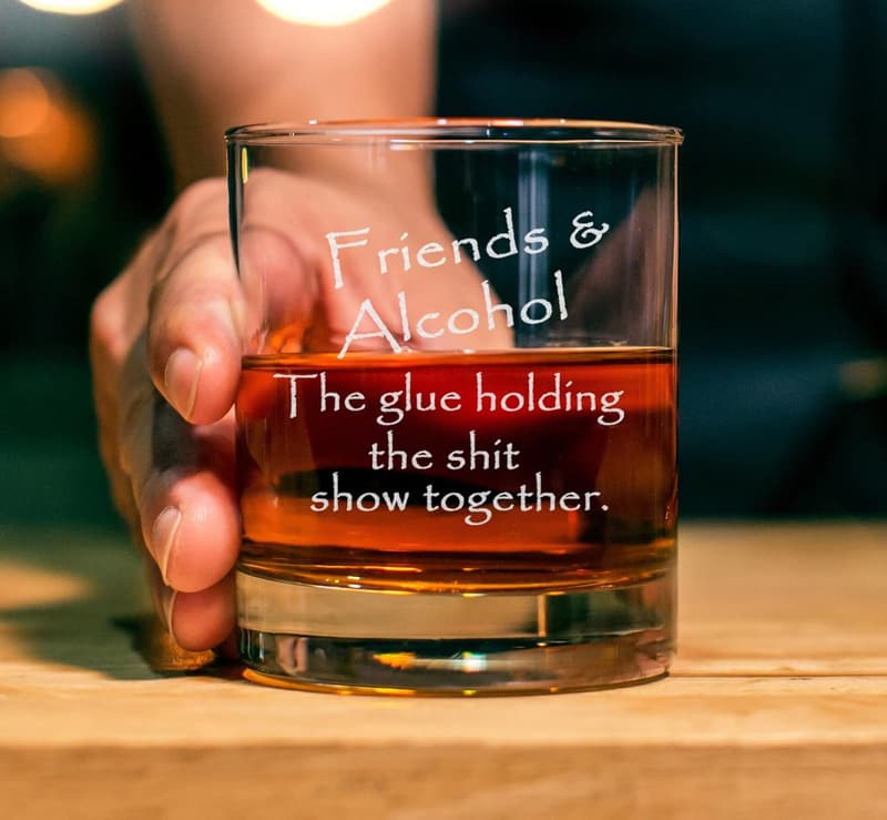 Engraved Whiskey Glass - 