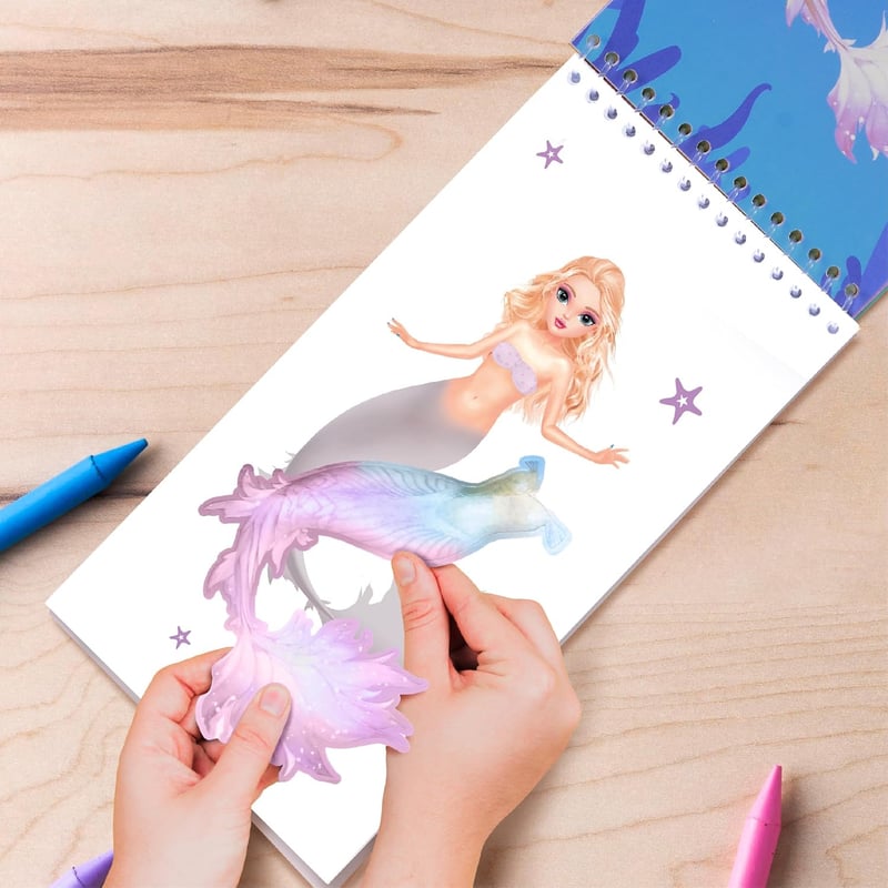 Mermaid Fashion Design Sticker Activity Book for Kids 5+