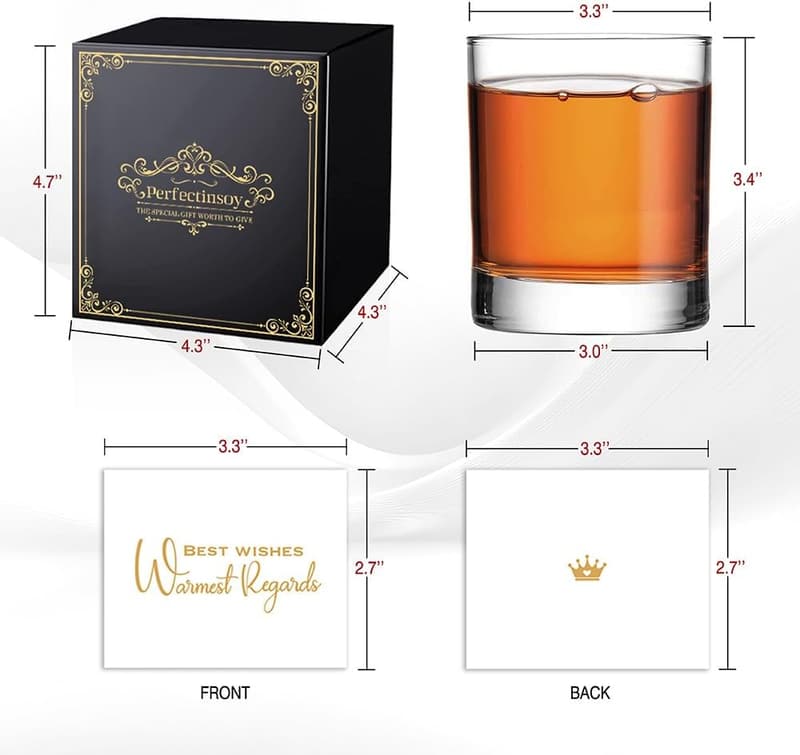 Personalized Funny Whiskey Glass for Men's Appreciation Gifts