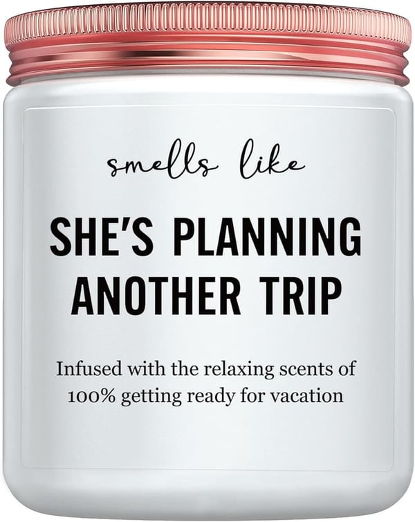 Travel Planner Candle for Women - Unique Gift for Travelers