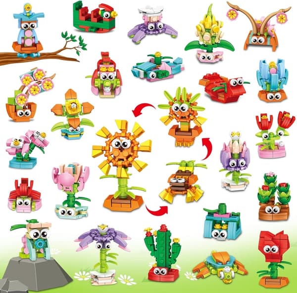 Mini Building Flower Set - 36 Packs Party Favors for Kids