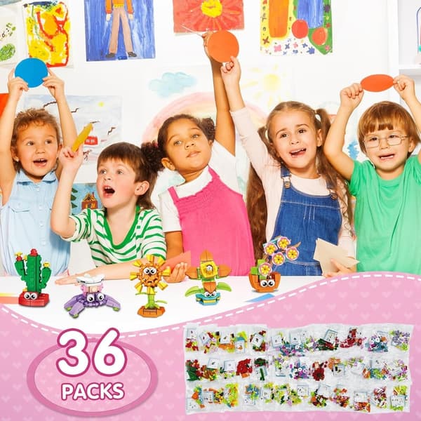 Mini Building Flower Set - 36 Packs Party Favors for Kids