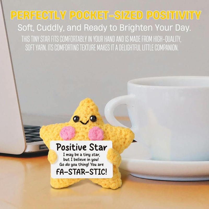 Inspirational Crochet Star Plush for Women and Friends