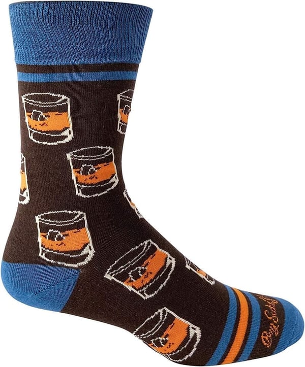 Funny Novelty Socks & Rocks Glasses Set for Whiskey Lovers