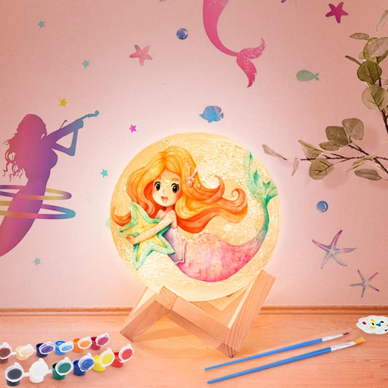 DIY Moon Lamp Painting Kit - 16 Colors Night Light Gift for Kids