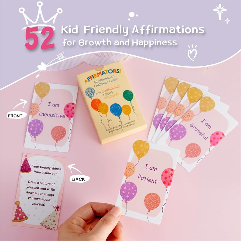 8th Birthday Affirmation Cards for Girls - Inspirational Gift