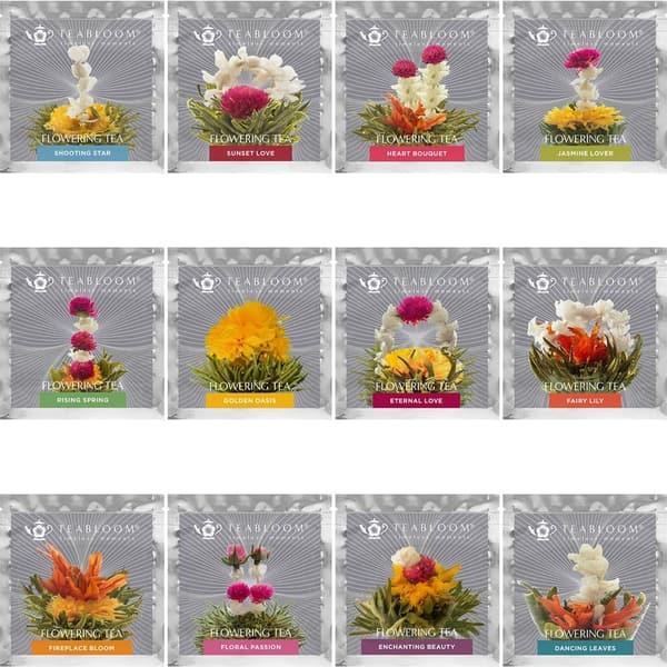 Flowering Tea Gift Set - 12 Unique Hand-Tied Blooming Teas