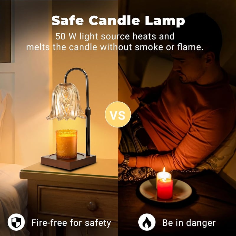 Dimmable Candle Warmer Lamp with Timer - Birthday Gift for Mom