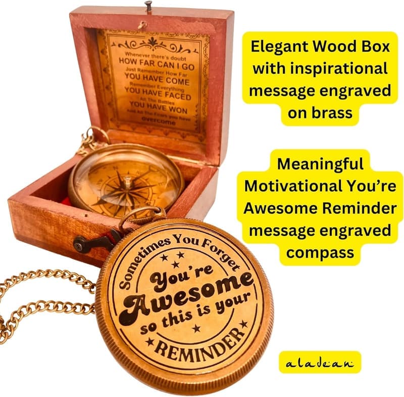 Engraved Compass Gift - 