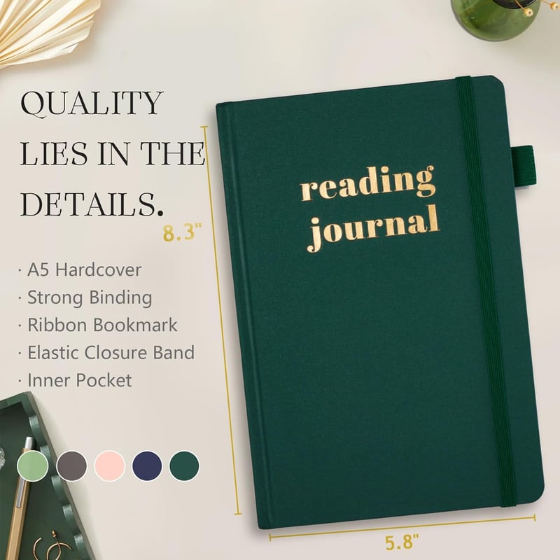 Reading Journal for Book Lovers - 75 Reviews & Tracking, A5