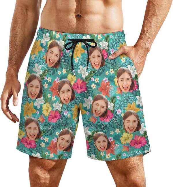 Funny Custom Men's Swim Trunks for Beach Essentials