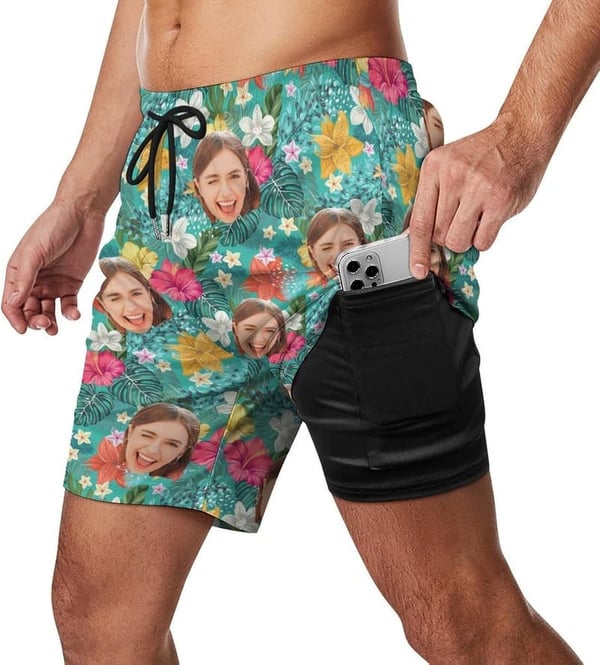 Funny Custom Men's Swim Trunks for Beach Essentials