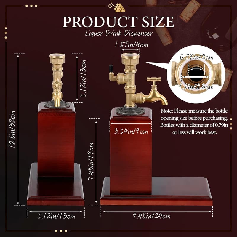 Whiskey Dispenser Set with 6 Glasses - Perfect for Birthdays