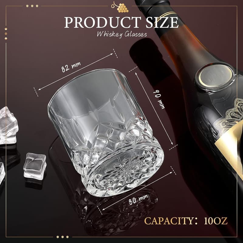 Whiskey Dispenser Set with 6 Glasses - Perfect for Birthdays