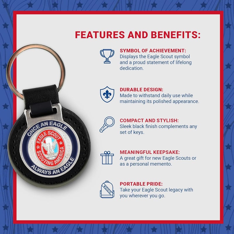 Eagle Scout Keyring for Collectors and Scouting Enthusiasts