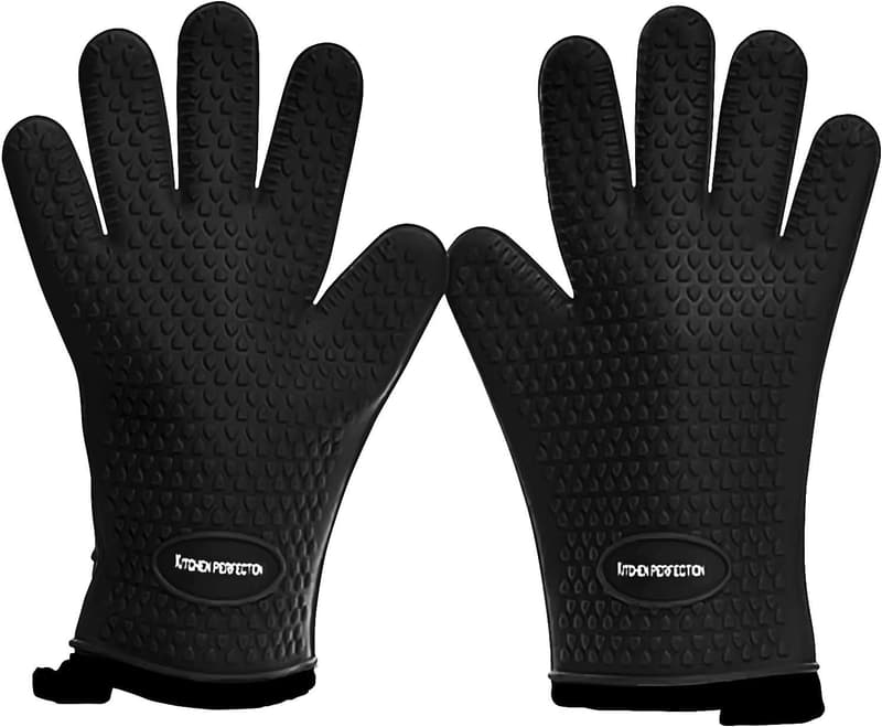 Extreme Heat Resistant Silicone BBQ Gloves Set