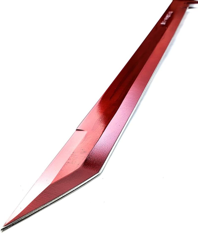Tactical Survival Machete Set for Camping & Hunting (Red)