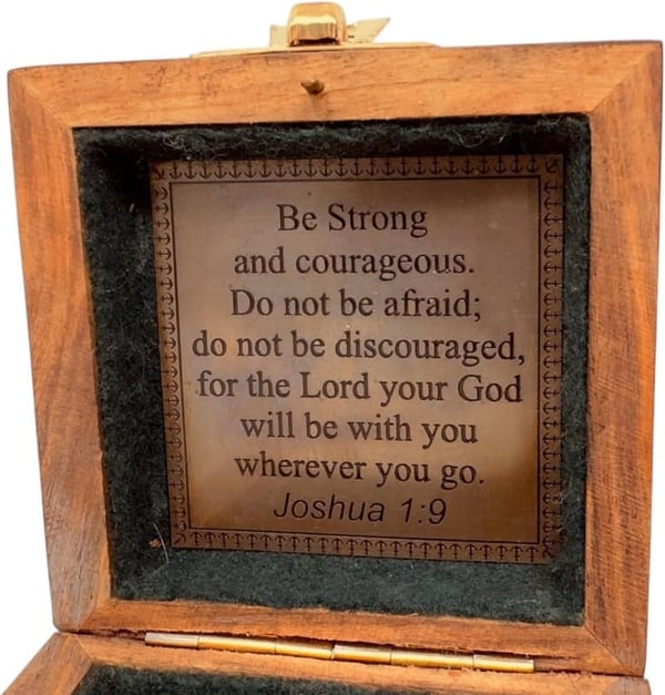 Inspirational Engraved Compass - Graduation and Religious Gift