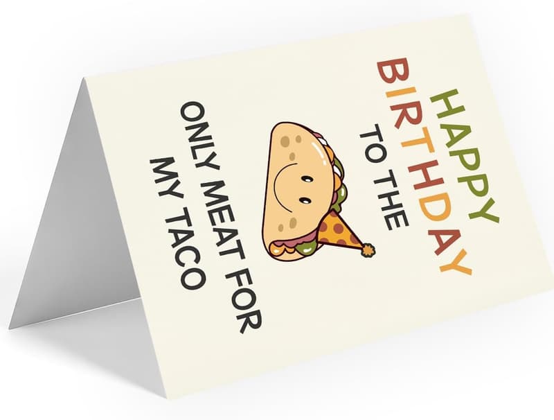 Funny Birthday Card for Husband with Decorations