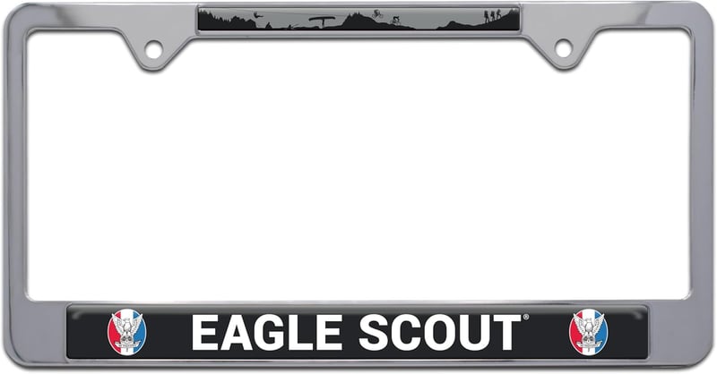 Eagle Scout Chrome-Plated License Plate Frame for Boys Scouts