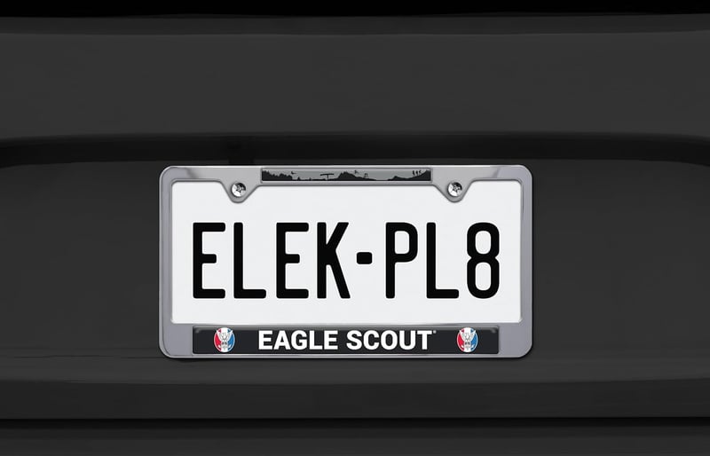 Eagle Scout Chrome-Plated License Plate Frame for Boys Scouts