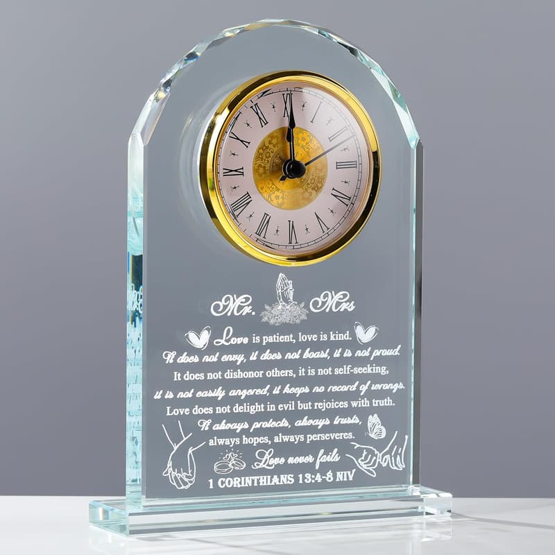 2025 Wedding Gift - Unique Crystal Clock for Couples