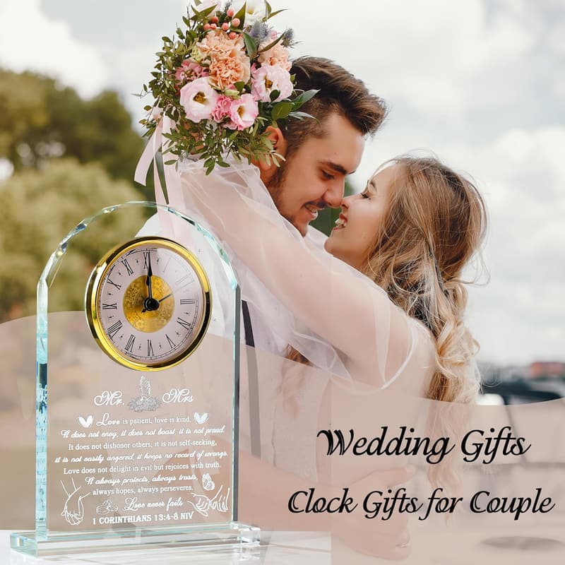 2025 Wedding Gift - Unique Crystal Clock for Couples